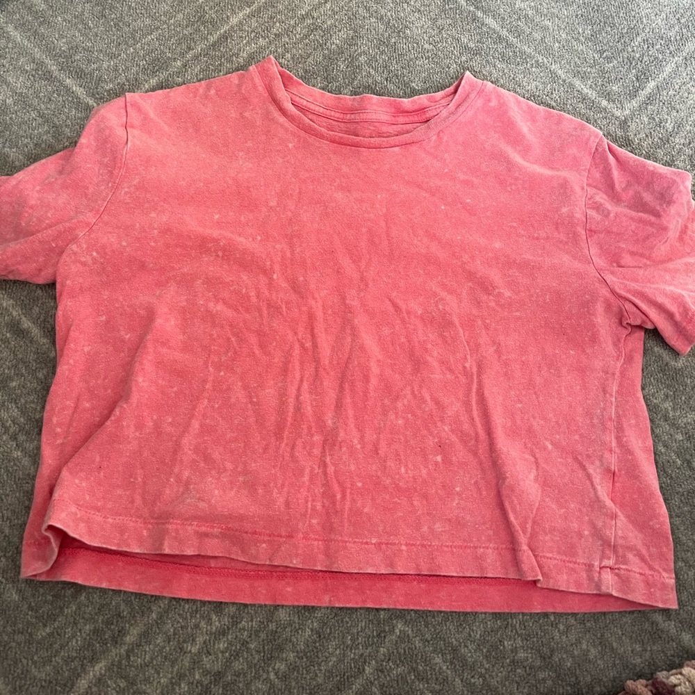 Aeropostale pink cropped shirt~ XS